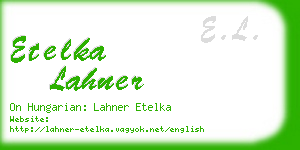 etelka lahner business card